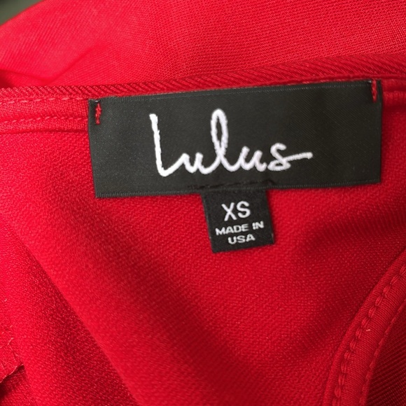 Lulu’s SEXY RED HOME BEFORE DAYLIGHT SQUARE NECK SLEEVELESS SKATER DRESS EUC - Picture 10 of 12